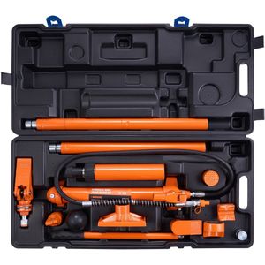 Porta Power Kit, 10-Tons ，Hydraulische Cilinder met pomp, Krik met Olieslang van 1,4 M, Reparatiegereedschap voor Verbogen Frames met Opbergkoffer voor Auto