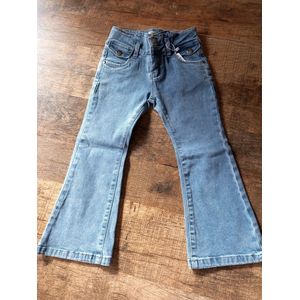 Jeansbroek blauw met brede pijpen - Kidsstar - Denim - maat 158/164