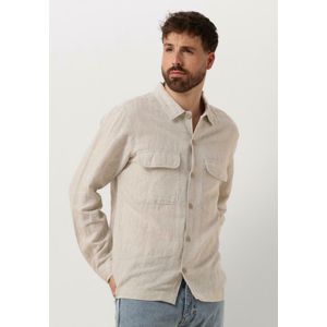 SELECTED MEN Slhmads-linen Overshirt Ls Noos - met lange mouwen - Heren Beige - Maat XL
