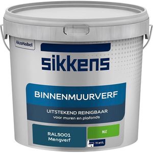 Sikkens - Binnenmuurverf - Muurverf - Mengkleur - Mat - RAL5001 - 5L