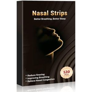 Ademhalings strips - Verbeterd ademhaling - Neusstrips tegen snurken - 120 stuks - Verbeterde luchtstroom - Zwarte uitvoering