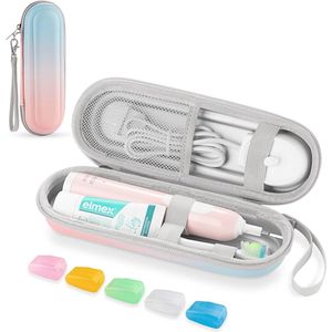 Harde Schaal Reisetui voor Elektrische Tandenborstels - Goud met Beschermhoes