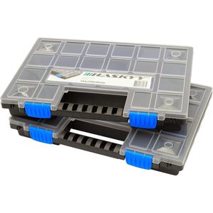 XL organizer assortimentsdoos - stapelbaar - 2 stuks - 345 x 249 x 50 mm