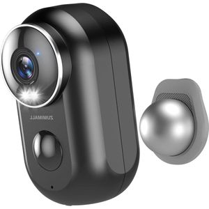 Spy Camera - Bewakingscamera - Spycam 2K Buiten Batterij met Magnetische Houder 2.4G WiFi Draadloze Camera - Binnencamera op Batterijen voor Huisbeveiliging - 2K kleurennachtzicht-Sirene-AI-detectie-Cloud-SD