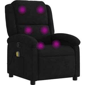 vidaXL - Massagestoel - Zwart - Fluweel