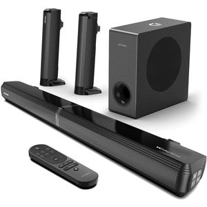 VIHES 280W 4.1 Soundbar met Dolby Atmos, Bedrade Subwoofer, Bluetooth 5.3, HDMI-eARC, Surround Sound, 3 EQ-modi, Verliesloze Audiotransmissie, Wandmontage