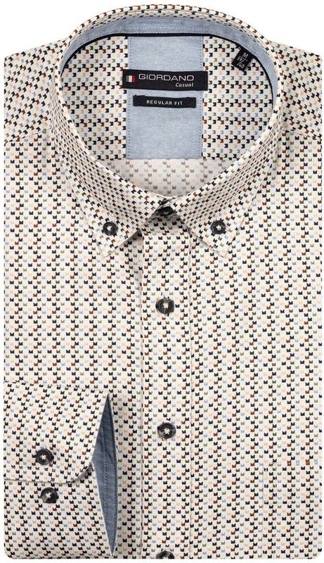 Giordano - Overhemd - Creme - Katoen