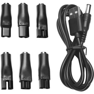 Oplaadkabel voor 5V USB scheerapparaten - 6 stuks vervangende adapter set