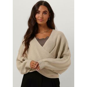 Rosemunde Babette Silk Top W/ Lace Tops & T-shirts Dames - Shirt - Taupe - Maat S