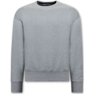 Basic Oversize Fit Sweatshirt- Grijs