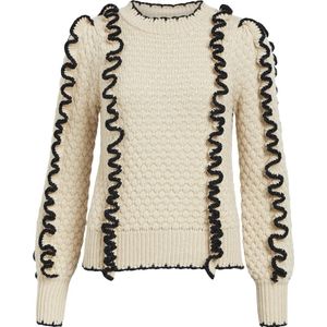 Object Objyaa L/s Knit Pullover 131 Truien & vesten Dames - Sweater - Hoodie - Vest- Beige - Maat M