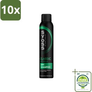 10 x SYOSS - AntiGrease Droogshampoo - Shampoo - Langdurige Styling - 200ml - Grootverpakking - Droogshampoo - Syoss - Vetvrije Haar - Fris Haar - Haarverzorging