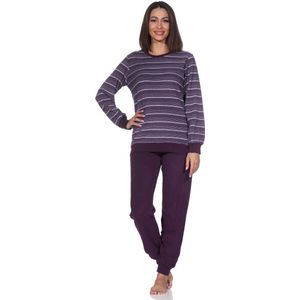 Dames badstof pyjama Creative 74478 - Lila - M 40/42