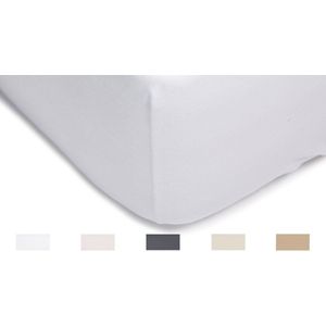 Nomade Hoeslaken Flanel 140 x 200-Gebroken Wit