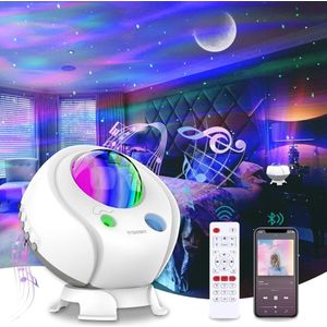 Sterrenhemel Projector met Bluetooth Luidspreker - LED Nachtlamp voor Kinderen en Volwassenen - Verjaardag en Feestdecoratie