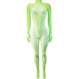 BamBella ® - Panty pak -Onesize - body suit - Dames - Onesize - Erotische jumpsuit van kant lingerie Groen