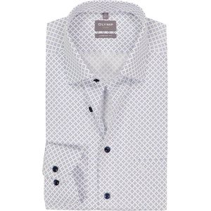 OLYMP - Luxor - Overhemd - Wit - Comfort Fit - Mouwlengte 7 - Strijkvrij