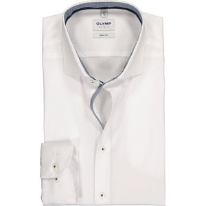 OLYMP Level 5 body fit overhemd - wit (contrast) - Strijkvriendelijk - Boordmaat: 39