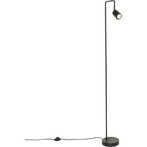 QAZQA java - Moderne Vloerlamp | Staande Lamp - 1 lichts - H 145 cm - Zwart - Woonkamer | Slaapkamer | Keuken