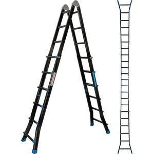 ALDORR Professional - Multiladder Uitschuifbare Vouwladder 4x6 - 5,15 meter