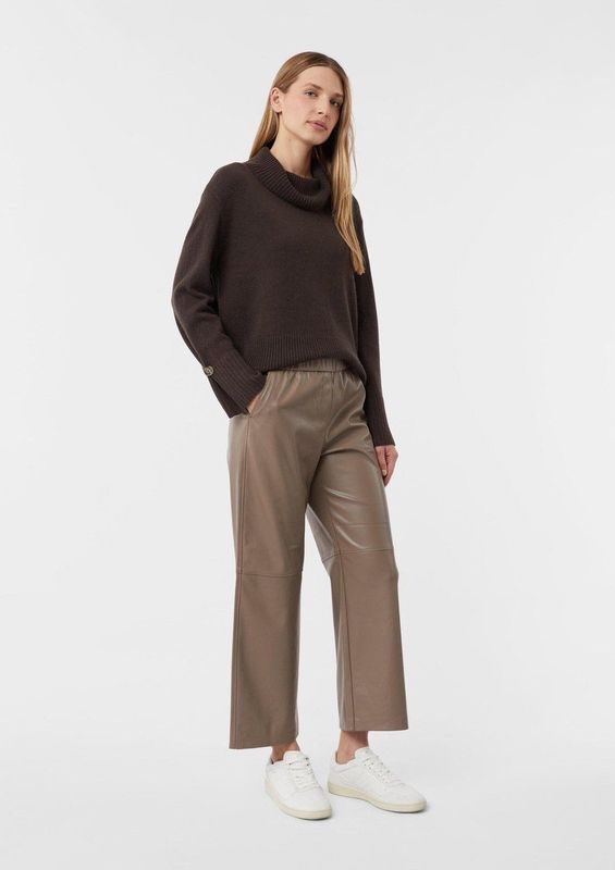 Bootcut-broek in leerlook