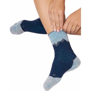 Apu Kuntur sokken - baby alpaca wandelsokken - kleur: blauw-grijs - maat 42-44