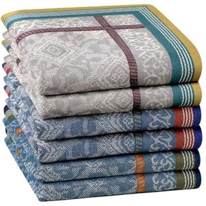 Zachte katoenen zakdoeken voor heren - Gestreepte en diverse ontwerpen, 17x17 cm