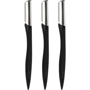 INTER-ESQUE Wenkbrauw Mesje - Dermaplaning - Wenkbrauw Scheermesje - Eyebrow Razor - 3 Stuks - Zwart