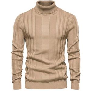 Slim Fit Heren Coltrui met Lange Mouwen en Opstaande Kraag