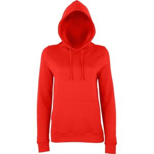 Awdis Gewoon Hoods Vrouwen/dames Girlie College Pullover Hoodie (Vuurrood)