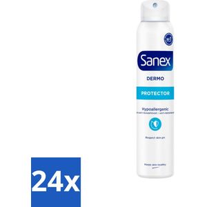 24 x Sanex Dermo - Deodorant Spray - Hypoallergeen - Anti-Transpirant - 150 ml - Deodorant Spray - Antitranspirant - Hypoallergeen - Sanex - Gevoelige Huid