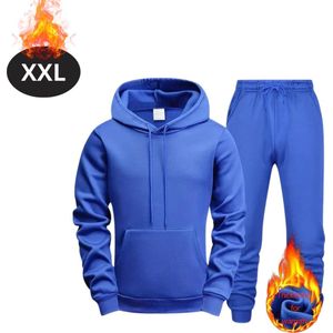 Nivard Joggingpak - Huispak - Volwassenen - Trainingspak - Comfortabel - Joggingsbroek - Tracksuit - Heren - Blauw - XXL