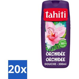 20 x Tahiti - Douchegel - Orchidee - 100% Vegan - 300 ml - Bloemige Geur - Douchegel 300ml