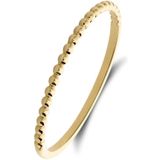 Lucardi Dames 14 karaat geelgouden ring bolletjes - Ring - 14 Karaat Goud - Goud - 15 / 47 mm