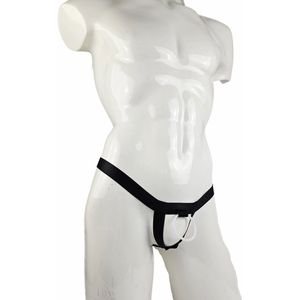 BamBella ® - Sexy Erotische bondage Lingerie Maat L/XL onesize Heren Cock ring onderbroek Zwart mannen