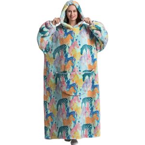 Hoodiedeken, Sherpa Extra Grote Fleecehoodie, / ochtendjas, Comfort Badjas voor dames en heren, wollig, Winter deken - Fleece dekentje - Hoodie Blanket