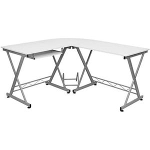 Gratyfied - Computertafel Voor Laptops - Computertafel - Laptoptafel Verrijdbaar - Workstation Lessenaar - Wit