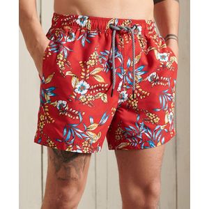 Superdry super beach volley rits zwemshort rood - M