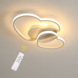 Delaveek-Creatief hartvormig ontwerp dimbare LED plafondlamp-64W 4800LM -3000K-6500K
