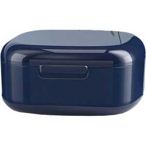 Opbergdoos voor kunstgebitten - Kunstgebitbeker met deksel - Opbergdoos - Geschikt voor volledige kunstgebitten - Onzichtbare beugels - Grote capaciteit - Multifunctionele vaste beugels - Draagbaar - Beugelcorrectietray - Saffierblauw