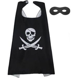 Piraten Cape - Kleding kinderen - Kostuum - Verkleedpak Kind - Verkleedkleren - Pak Verkleedkleding - Masker - Piraat