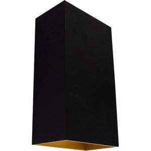 Moderne wandlamp Zwart / Goud | Vierkant | Up en Down | Eros