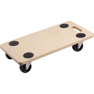 Transportroller voor meubels en voorwerpen - 200 kg draagkracht - multiplex platform met PP-wielen - ideale verhuis- en transporthulp