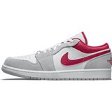 Air Jordan 1 Low Light Smoke Grey Gym Red SE - maat EU 40.5 - DC6991-016 - grijs - wit - rood - sneakers laag - zomersneakers