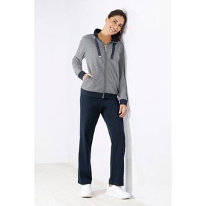 Dames huispak Hajo donkerblauw interlock - Blauw - Maat - 40