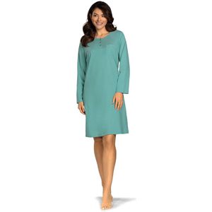 Comtessa Nachthemd 'Dotty' - Dames Nachtmode - Lange Mouw - Groen - Maat 38