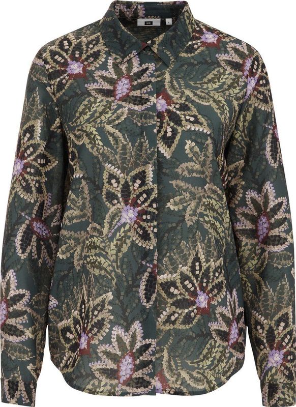 Blouse - Klassieke Blouse - Gerecycled Materiaal - Lange Mouw - Bloemenprint