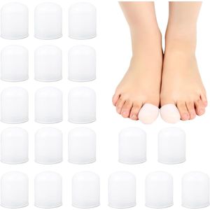 10 Pairs Grote Teenbeschermers voor Vrouwen - Gel Teenbeschermer - Waterproof Teenbedekking voor Zwemmen - Teen Caps en Patches voor Grote Teen