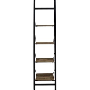 HSM Collection Decoratieve ladder - mangohout/ijzer - powdercoated black