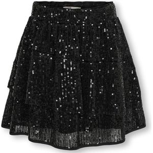 ONLY kids meisjes rok FRANSA SEQUIN Black DTM Sequins
